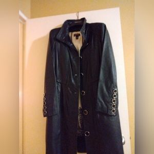 Danier leather black coat size m-lg.